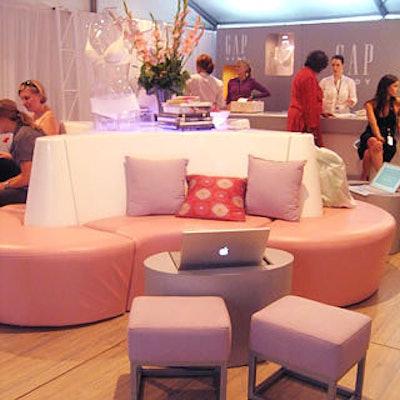 Gap's bra bar inside the New York Fashion Week tents.
