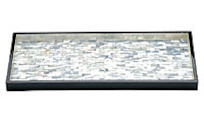 Turn your cocktail hour into an elegant affair with this mother-of-pearl cocktail tray from Suedebox. (17 by 7 inches, $100)