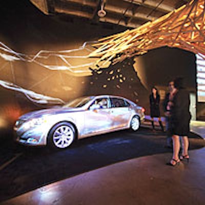For its four-city mobile exhibition, Lexus had product specialists on hand to give guided tours of the car.