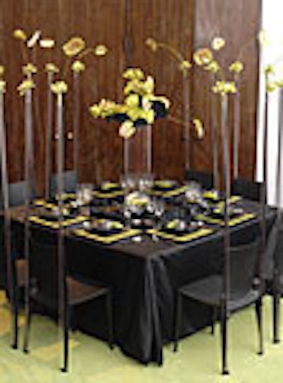 Neiman Marcus's sleek 'Vert et Noir ' table.