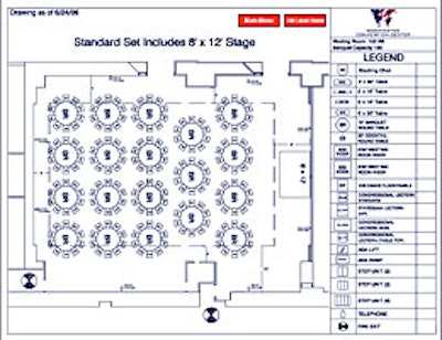 A computer-aided design layout.