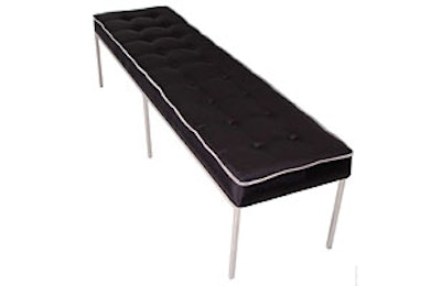 FormDecor trimmed a Florence Knoll bench with Swarovski crystals.
