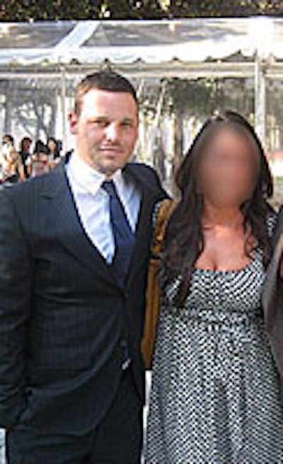 Our Upfront Week mole posing with Justin Chambers of Grey's Anatomy at the ABC after-party.