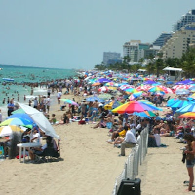 More than one million people set up shop under multicolored umbrellas on Fort Lauderdale Beach over the weekend to take in the McDonald's Air & Sea Show.