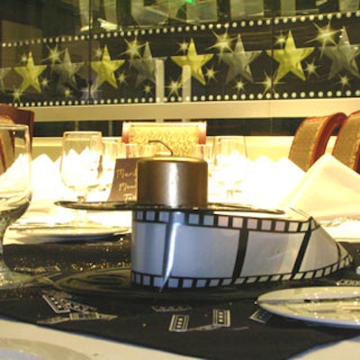 Tables were named after famous Hollywood actors and actresses. The Marilyn Monroe Table came complete with a film reel centerpiece.