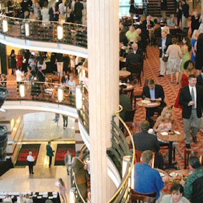 Reach for the Stars took place on four floors with 18 restaurants scattered about, a live orchestra playing from the stairway, and a designated auction space on the first floor.