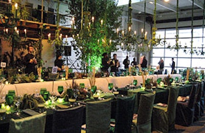 The green room at the Friends of the High Line's summer benefit dinner.