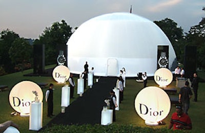 Airstar's Dome at a Dior watch launch in Malaysia.