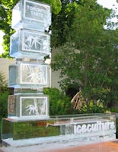 Iceculture crafted a cubed structure at the entrance of the Japanese Canadian Cultural Centre for the 17th annual Second Harvest Toronto Taste fund-raiser.