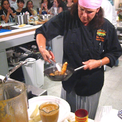 Competitor Cindy Hutson of Ortanique on the Mile prepared a dish using yucca.