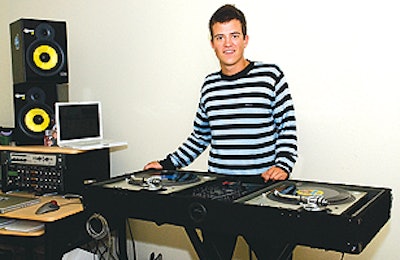DJ Hoff remixes and makes original tracks in his home studio in Venice.