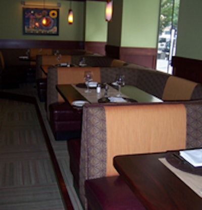 The dining room at Restaurant K.