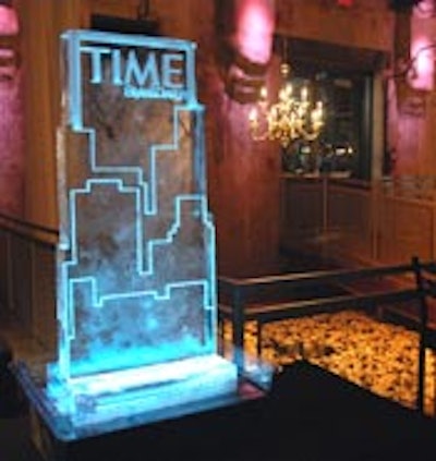 Ice FX provided ice sculptures for Time Style & Design's Michael Clayton after-party at the Design Exchange.