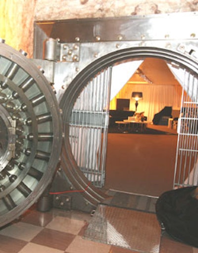The original vault in the Dupont Building provided an intimate retreat where guests could relax.