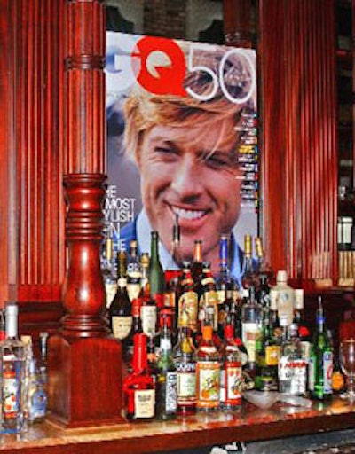 Poster replicas of GQ's stylish cover men decorated the bar at Christabelle's Quarter.