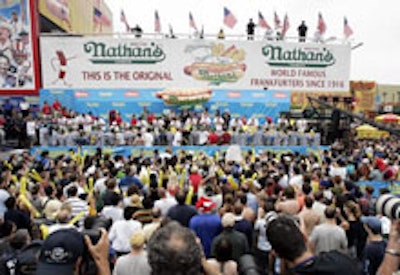 The 2007 Nathan's hot dog eating contest.