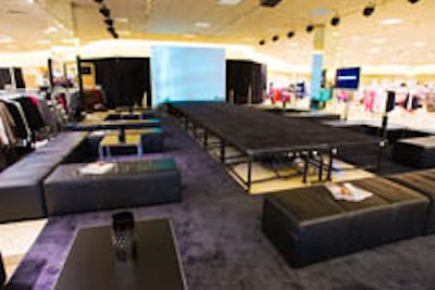 Nordstrom erected a runway and lounge for its men's fashion event.