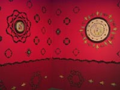 Insect wallpaper from artist Jennifer Angus helped convey the theme of metamorphosis at the Art Gallery of Ontario's annual Shadow Ball, held on-site at the AGO.