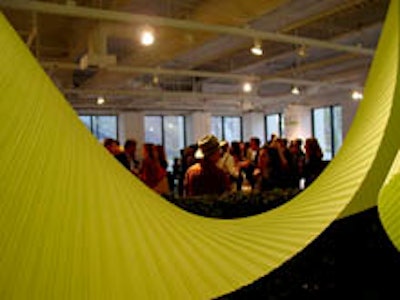 A&D recently provided an installation that evoked green ribbons for a Center for Creative Land Recycling event.