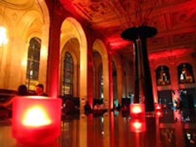 Westbury National Show Systems bathed the grand ballroom at The Suites at 1 King West in an atmospheric red glow for United Way's Moulin Rouge-theme fund-raiser.