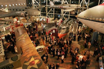 The National Air and Space Museum celebrated its 'America by Air ' exhibit.