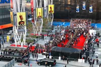 The scene at the new Nokia Theatre.