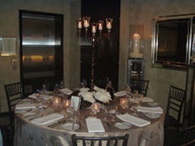 A table setting at Tiffany & Company.