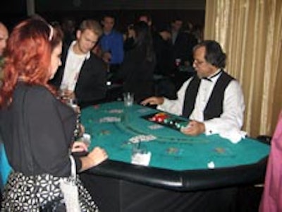 Guests gambled at the CEG holiday party.