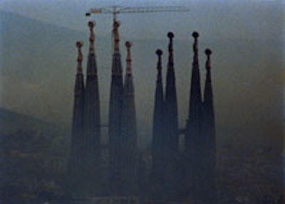 Gaudí's surreal spires of the Sagrada Familia in Barcelona.