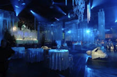 The wintery white ice castle at Kool Haus.
