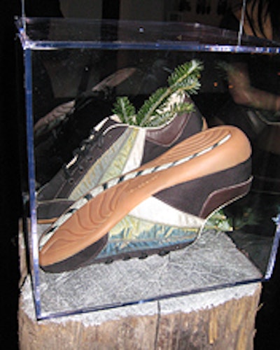 Lucite cubes housed the NB Inside Collection sneakers.