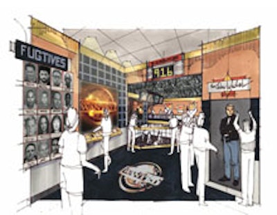 A rendering of the museum's America's Most Wanted gallery
