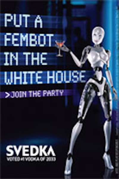 Svedka Vodka's tongue-in-cheek advertising for Super Tuesday