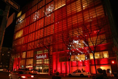 The exterior of Sotheby's for the (RED) auction