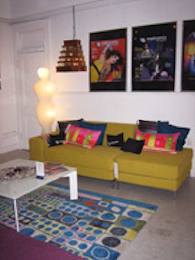 Crash Mansion's Ikea-decorated lounge