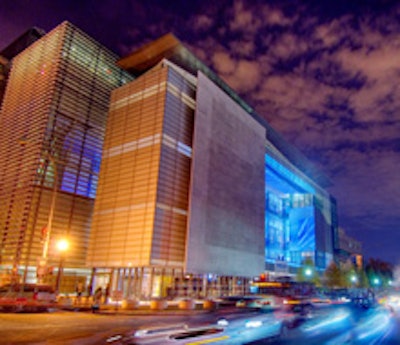 The Newseum at night