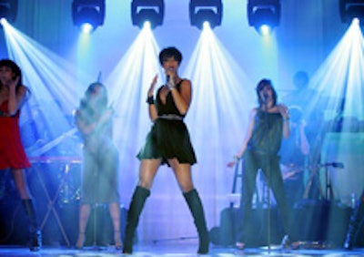 Rihanna performed at the 'Salute to Fashion ' debut.