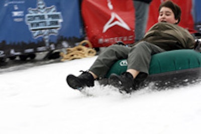 Central Park's snow flume