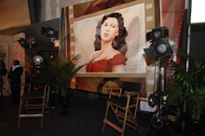 A vintage poster and film props