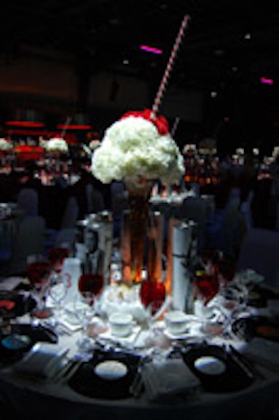 Coke float centrepieces