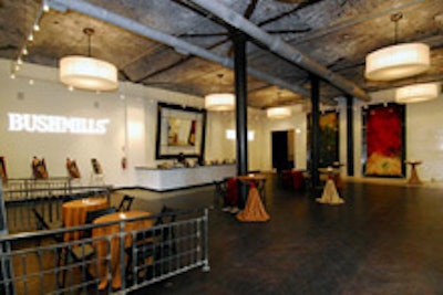 The Bushmills logo figured prominently throughout the event.