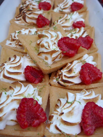The caramelized key lime crème tarts were a big hit with guests.