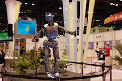 The interactive robot at the idX Green Product Challenge Showcase