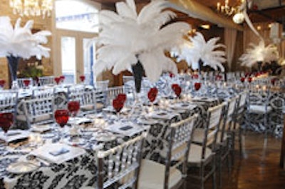 The Belle Ball's long tables