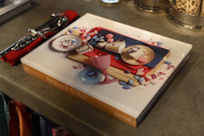 Kravet Inc. used Lucite-topped books as place settings.