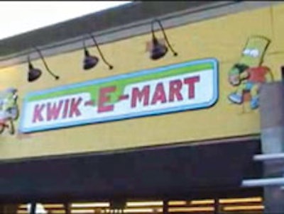 A shot of one of the Kwik-E-Marts.