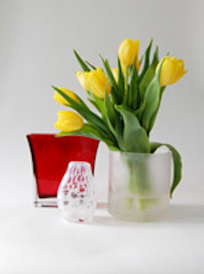 Items such as vases or leftover flowers can be found on UsedEventStuff.com.