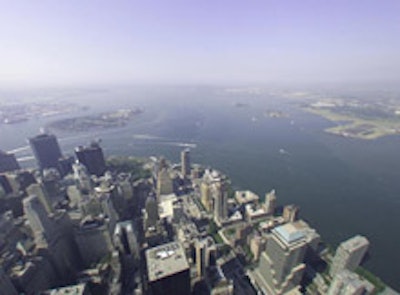 The expected view from the Freedom Tower's observation deck