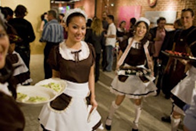 Servers were dressed in Akihabara-style maid uniforms at Royal/T.