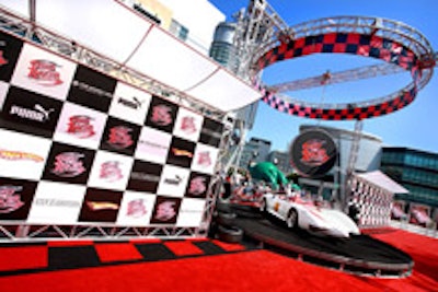 The movie's Mach 5 on the red carpet